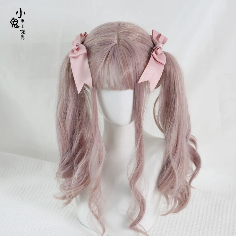 Xiaogui - Kawaii J-fashion Lolita Bow Clip Korea pink - 1 pair