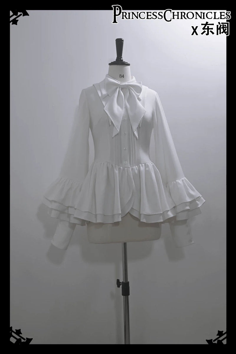 Ashes - Vintage Ouji Lolita Blouse and Shorts Set Shirt XS