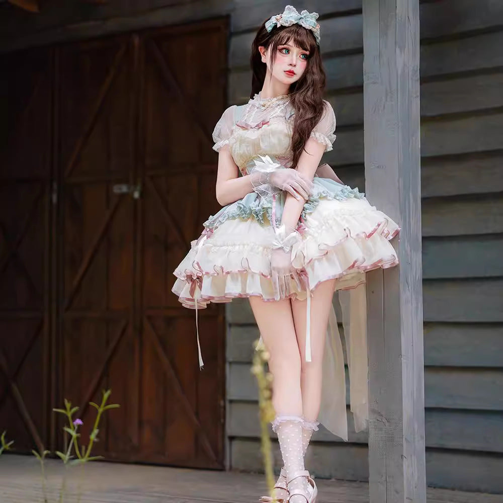 ZhiJinYuan - Time Waltz - Sweet Lolita Short Dress Ballet Style JSK - Lolita Fetch