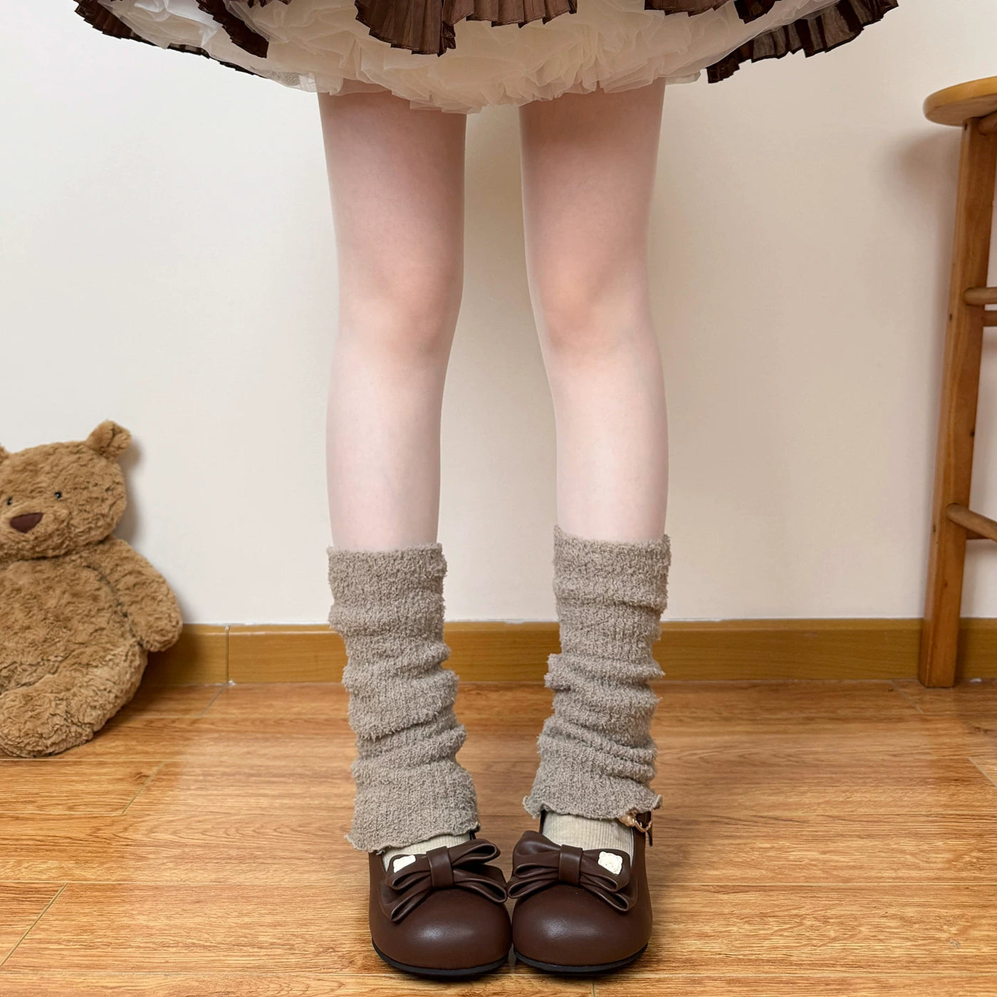 Chubby Bear Tales - Antique Doll - Slouch Leg Warmers in Solid Colours