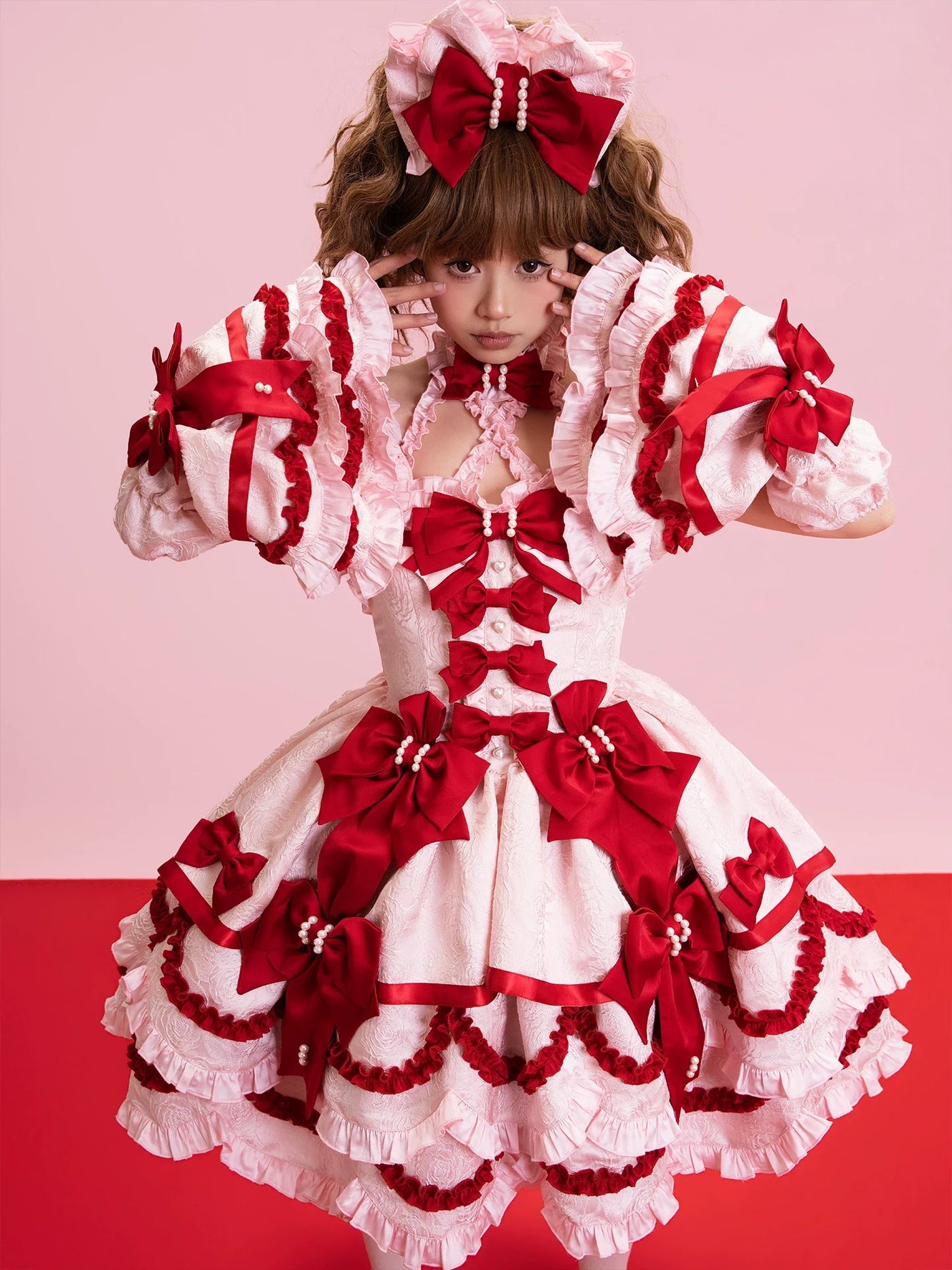Alice Girl - Sweetheart Petal - Sweet Lolita Hime Sleeves, Layered Ruffles
