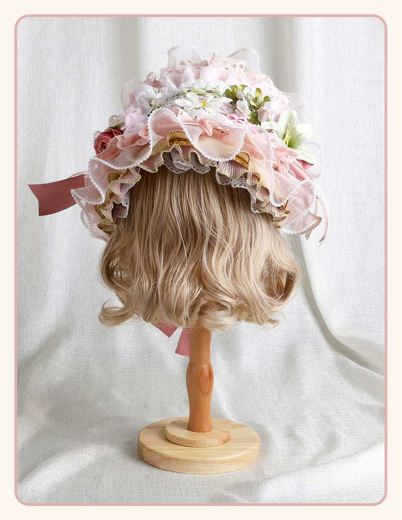 Stardust Rose - Garden Bouquet - Floral Hat and Headband Selection