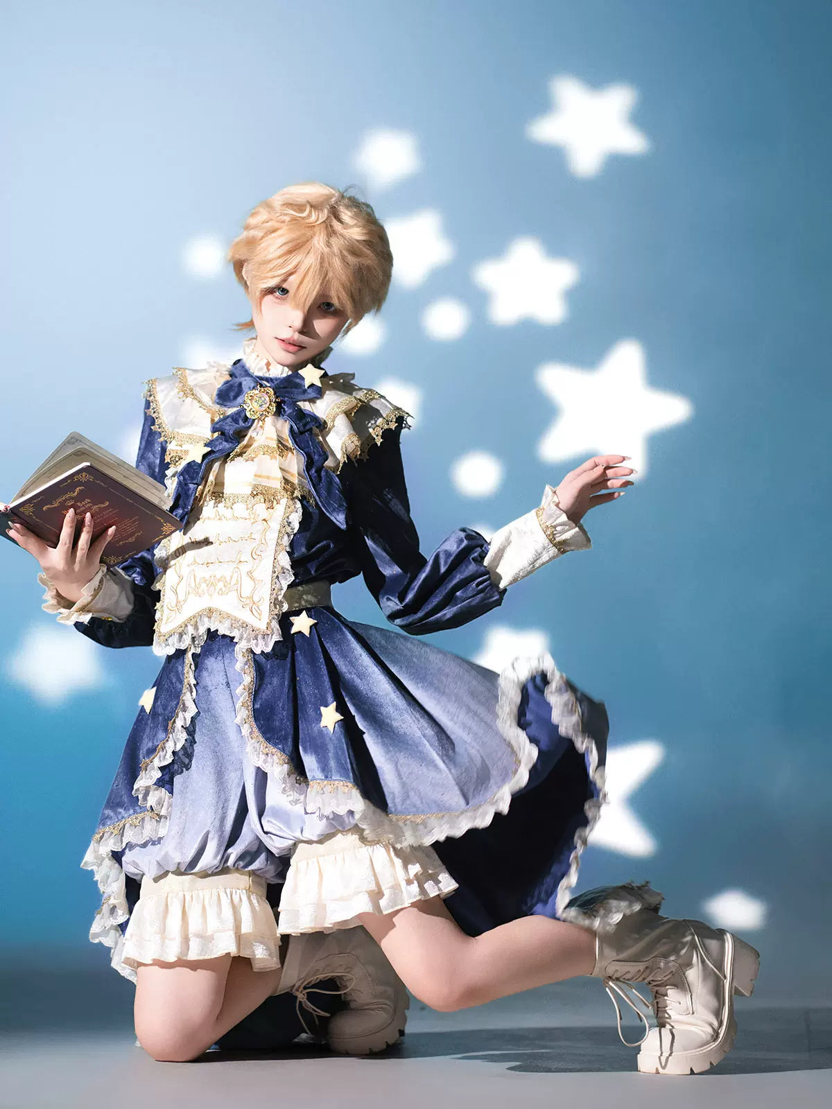 Your Princess - Dream Cloud - Ouji Lolita High-Low Tailcoat, Puffy Lantern Shorts