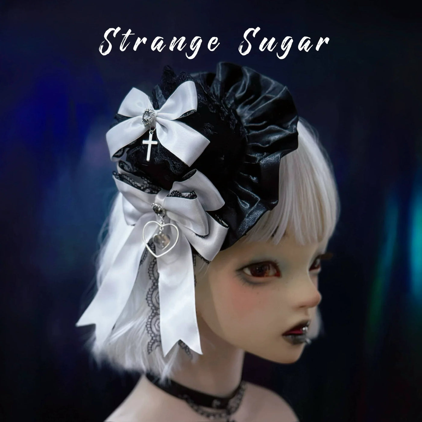 Strange Sugar - Halloween Gothic Lolita Headdress - Eyeball & Skeleton Accent Headwear