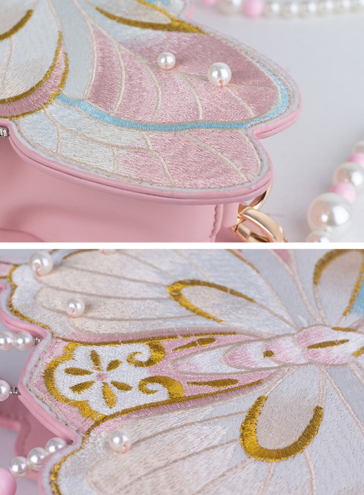 LovelyLota - Butterfly - Butterfly-Shaped Bag with Beaded Chain - product detail 3