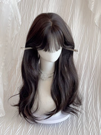 Kunkun Fish - Girl and Book - black-brown 55 cm hairpiece - [Black brown] 55 cm