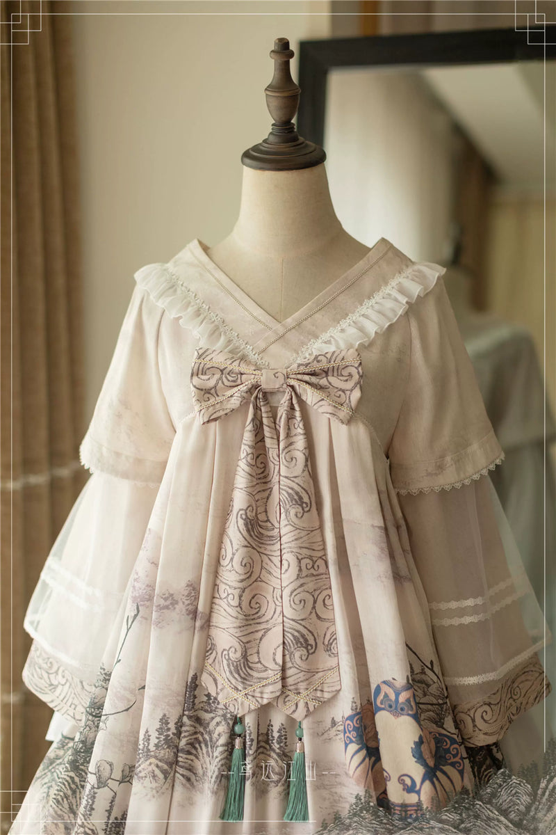 Forest Wardrobe - Kites over Distant Mountains - Type I Landscape Lolita Dress - 3