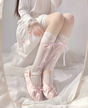 White socks, pink / One Size