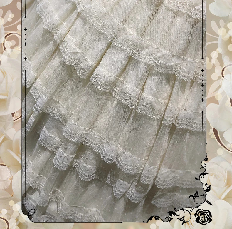 Moon Lily - Mist Isle Poem - Ivory JSK with Tiered Tulle Skirt
