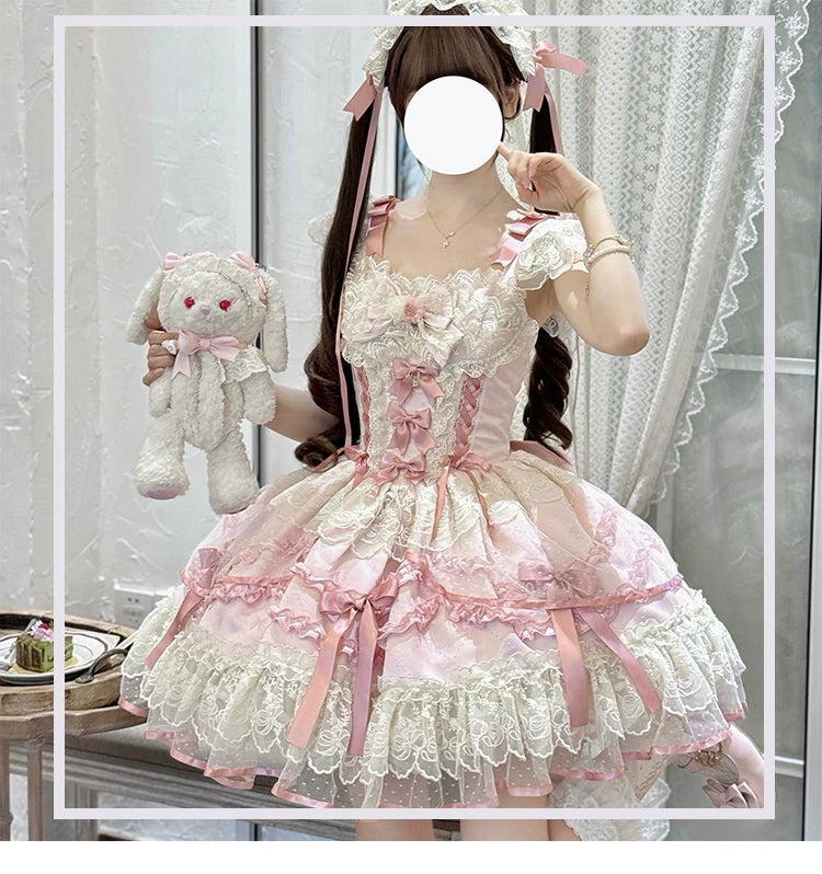 Yueele - Ballet Ribbon - Plus-Size Lolita JSK - detail view 6