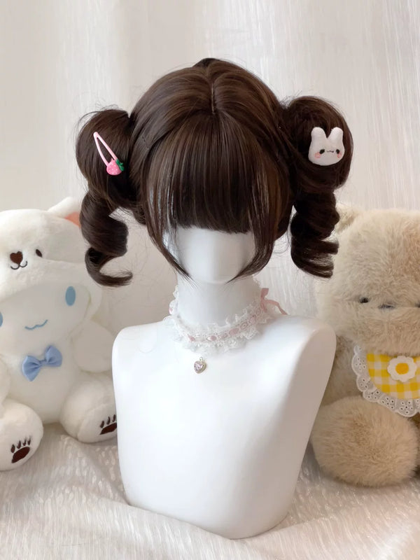 short curly Lolita twin-ponytail wig - view 1