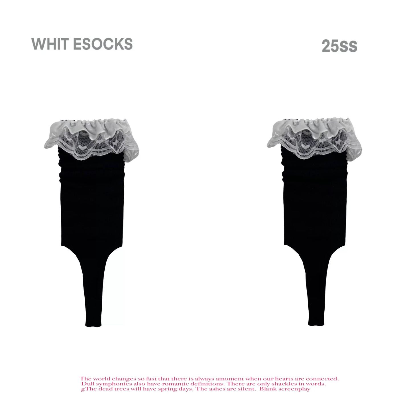White Socks - Scrunch Stirrup - Thin Mid-Calf Stirrup Socks with Scrunch Shaping