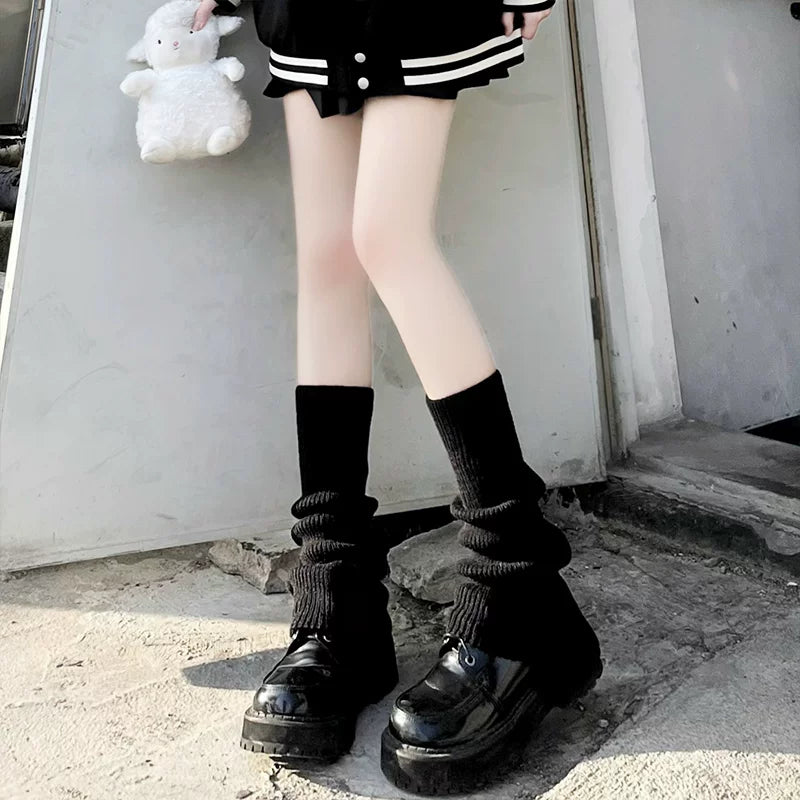 Floral Milk Cat - Bunny Accent - 37 cm Scrunch Socks with Rabbit Decorations