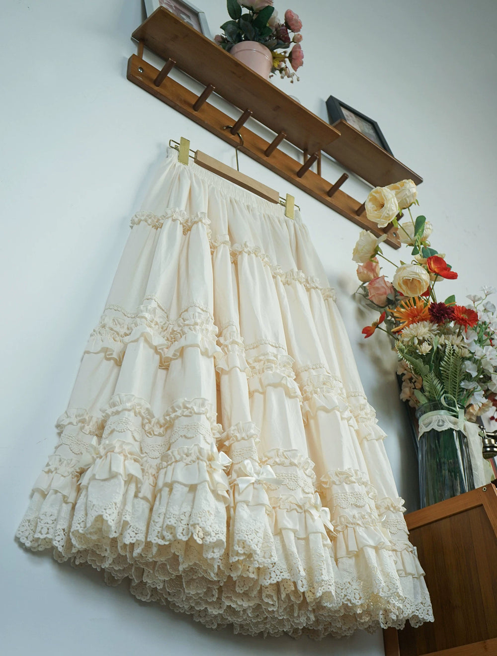 Suhua Yipai - Tiered Cotton - Bow Lace Lolita Petticoat - main view
