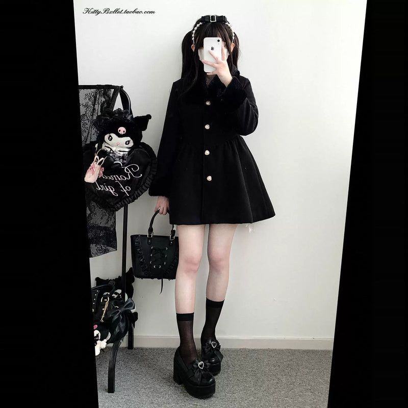 KittyBxllet Confession Poem Coat Dress with Detachable Collar — additional product view