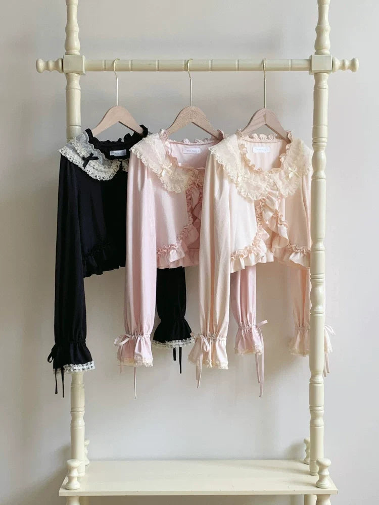 With PUJI - Half Summer - Sweet Lolita Sun Protection Bolero, Lace & Bow