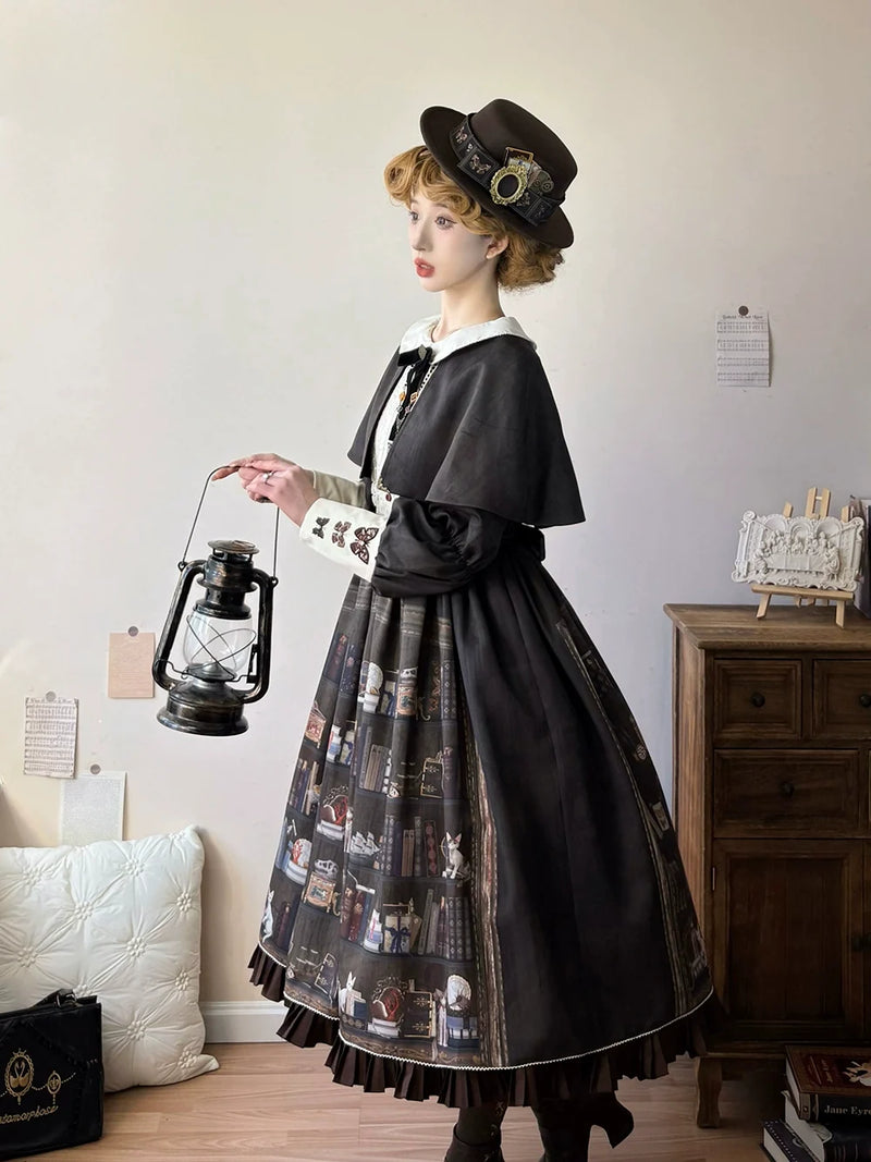 Miss Point - German Bookshelf - Classic Lolita OP Dress & Detachble Cape