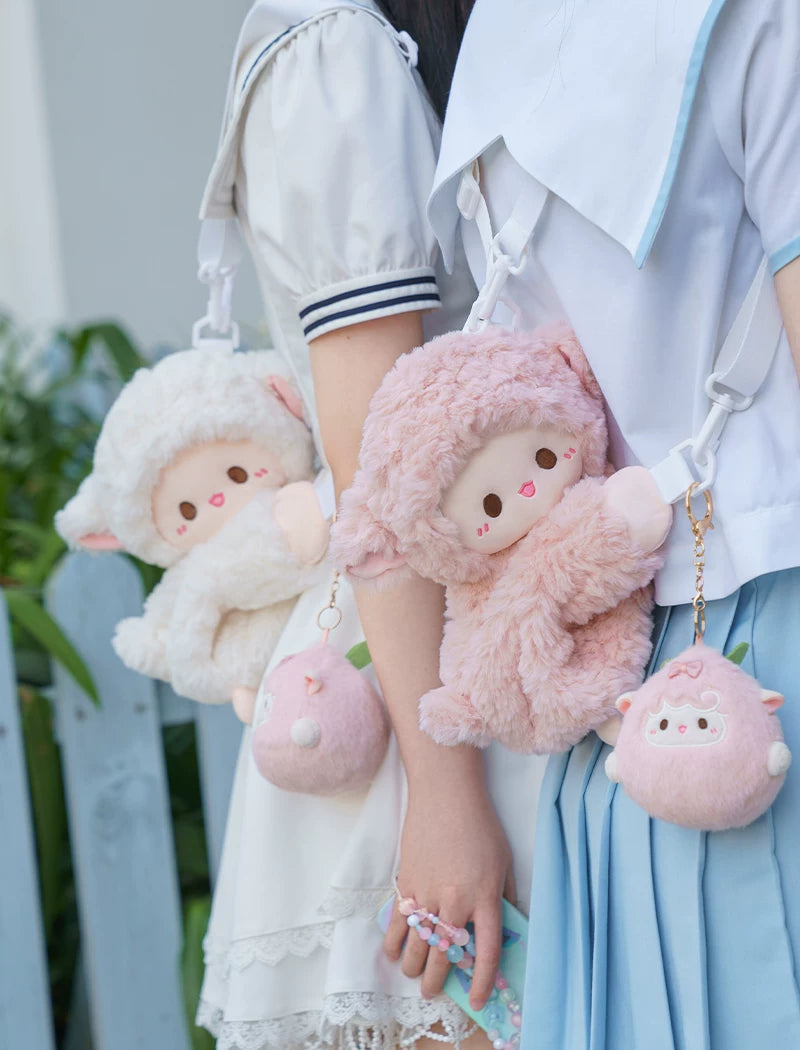 LambGuli - Little Sheep Flop - Plush Bag with a Lying Animal Silhouette