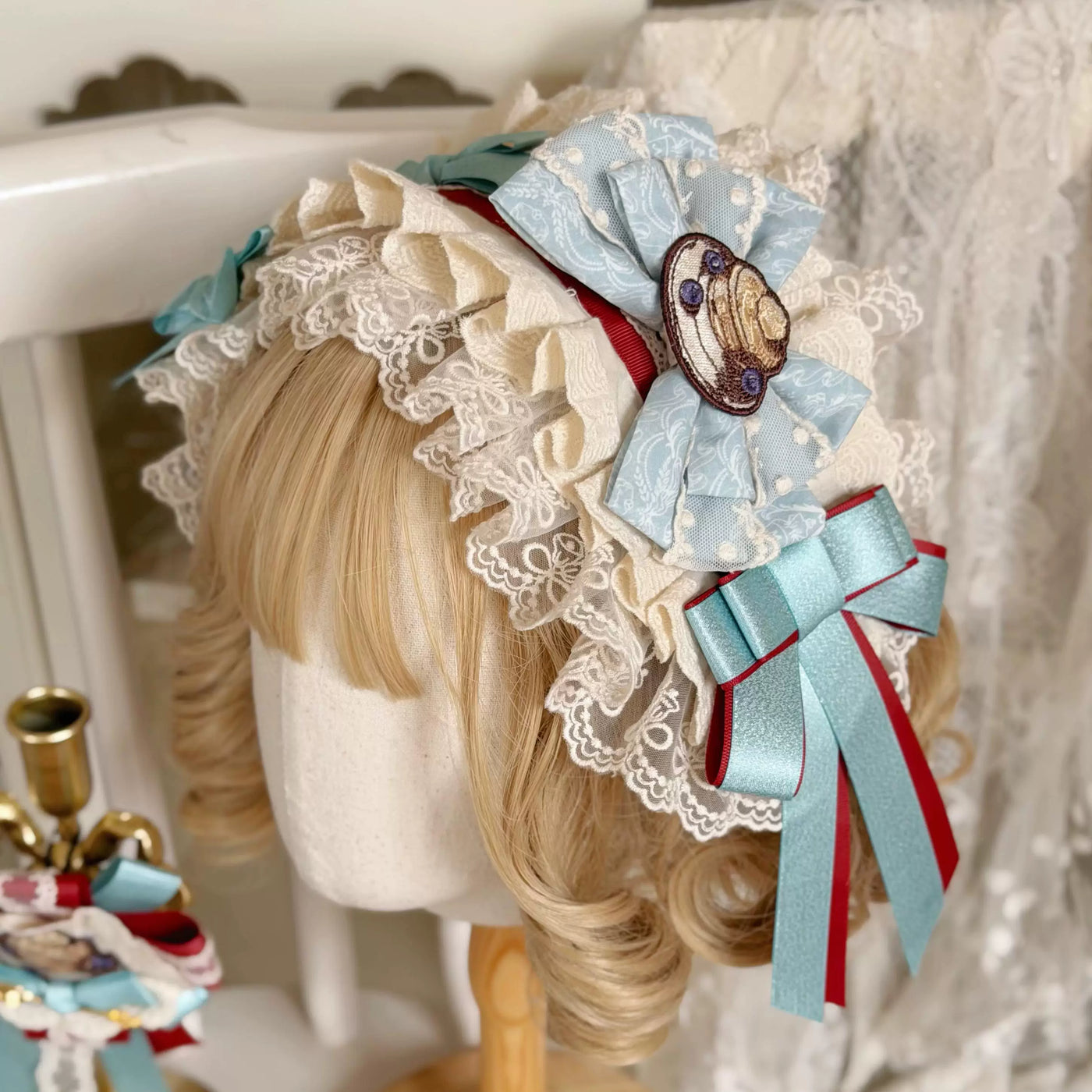 DayRabbit - Muffin Postman - Handmade Lolita Accessories Including Headwear, Brooches and Bows