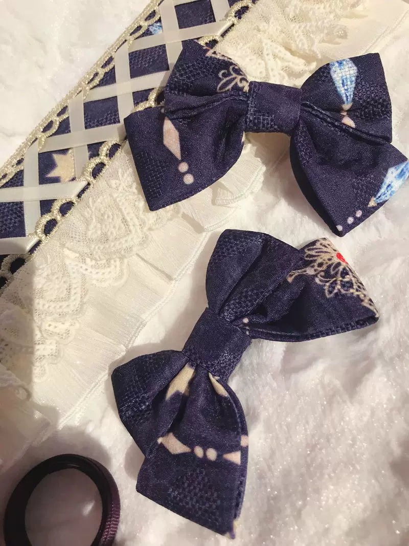 Yilia - Peacock Cross - Lace Headdress and Bow Clip