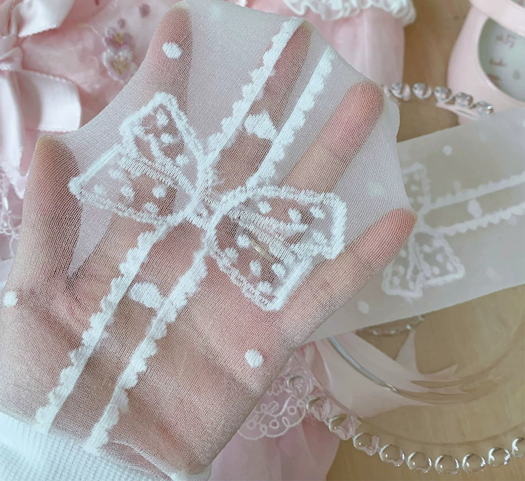 roji roji - Anne's Gift - Over-the-Knee Socks with Ribbon Motifs