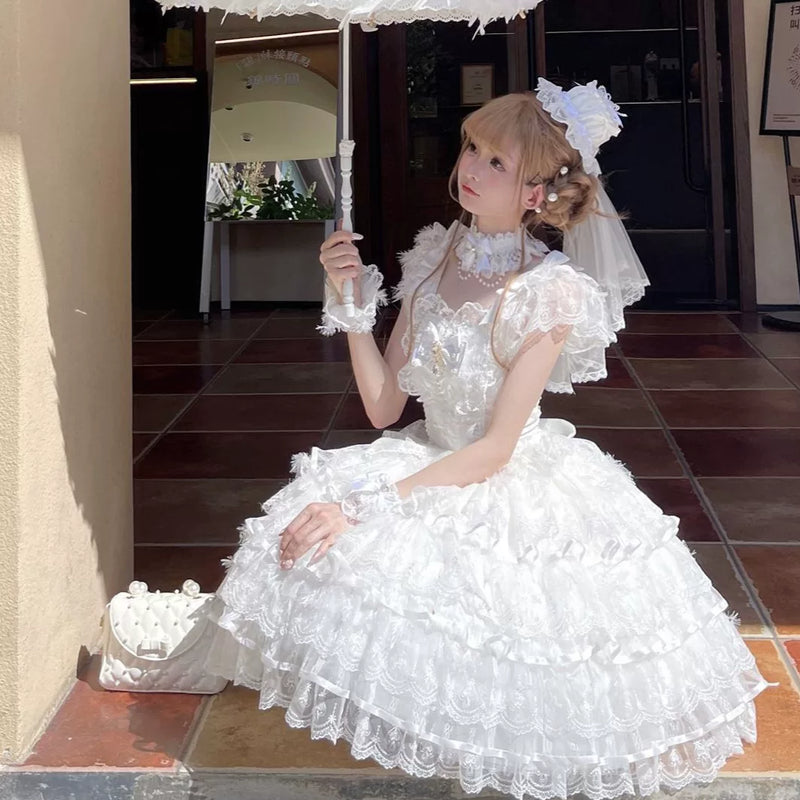 Hanguliang Feather Ballad Bridal Sweet JSK