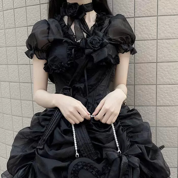Sweetheart Dream Machine - Sweetheart Season - Short Open-Front Jacket with Ruffled Trim