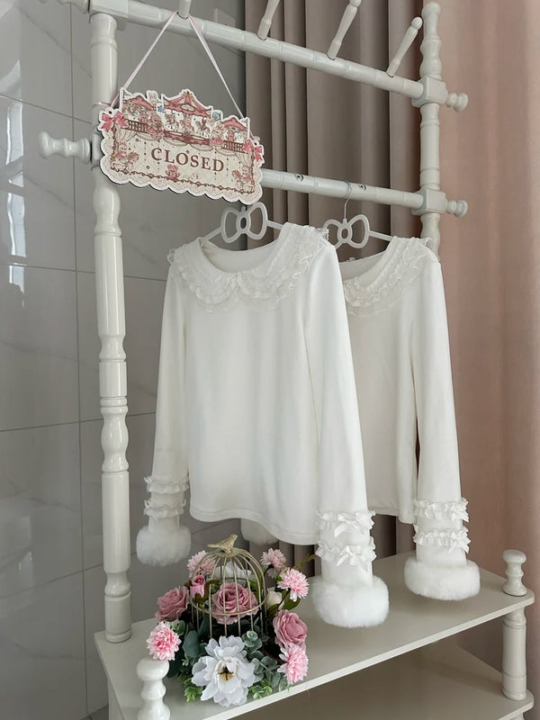 Cat Upon Cat Little Sweetheart Peter Pan Collar Winter Top — additional product view
