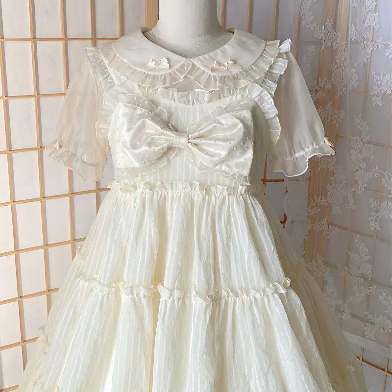 Sweetheart Dream Machine - Doll Collar - Blouse with Ruffled Collar and Large Bow