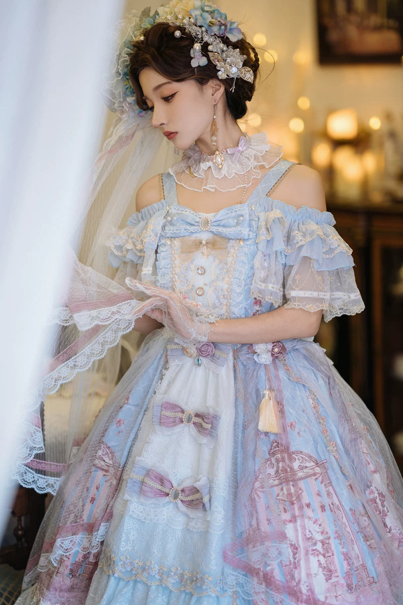 Two Country Cats - Moonlit Song - Floral Lace JSK