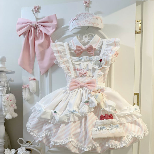 Sweet Tea Girl - Sweetheart Cake Lolita - Short-sleeved Sweet Lolita