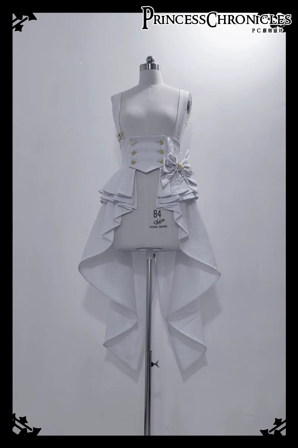 Rabbit Theater White Moonlight - Ouji Lolita Shorts Set, Rabbit Hat S Corset