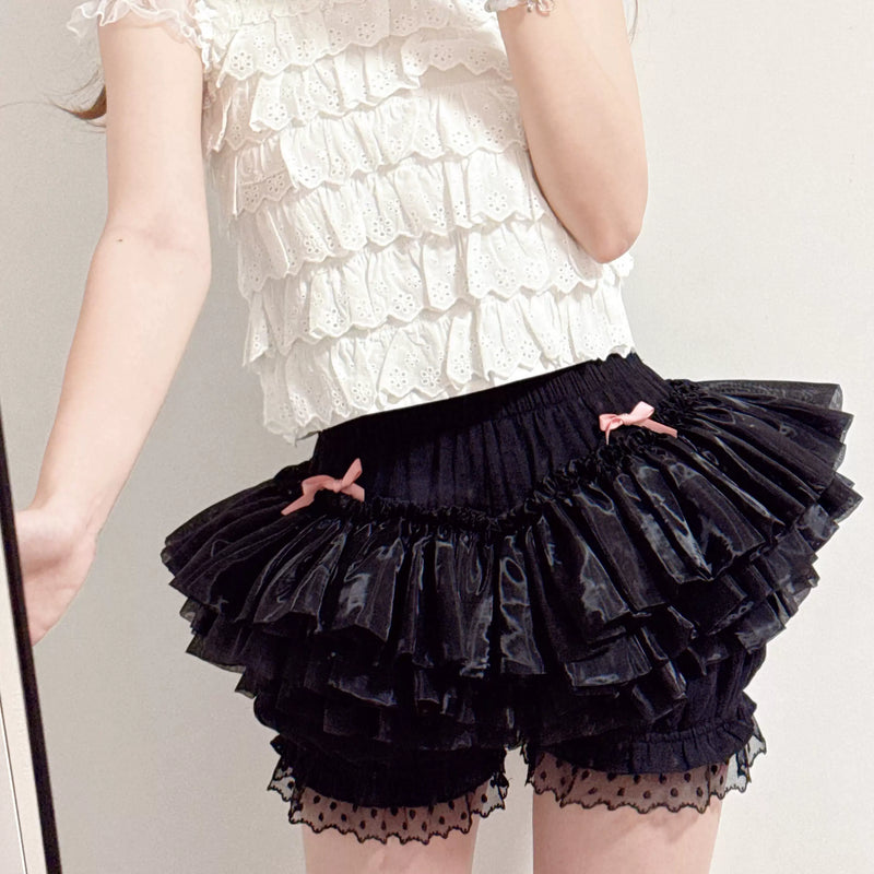 Beileishi High-Volume Lace Lolita Bloomers — Black