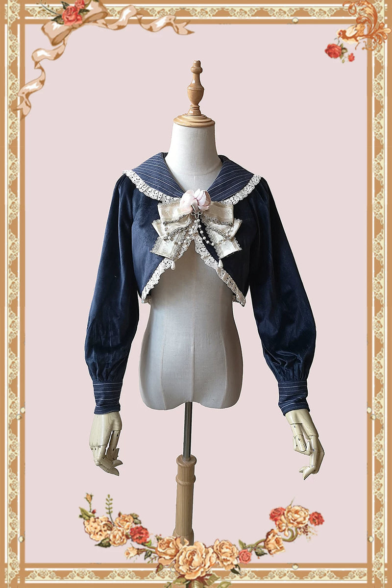 Infanta - Floral Ribbon - Beaded Bow Brooch