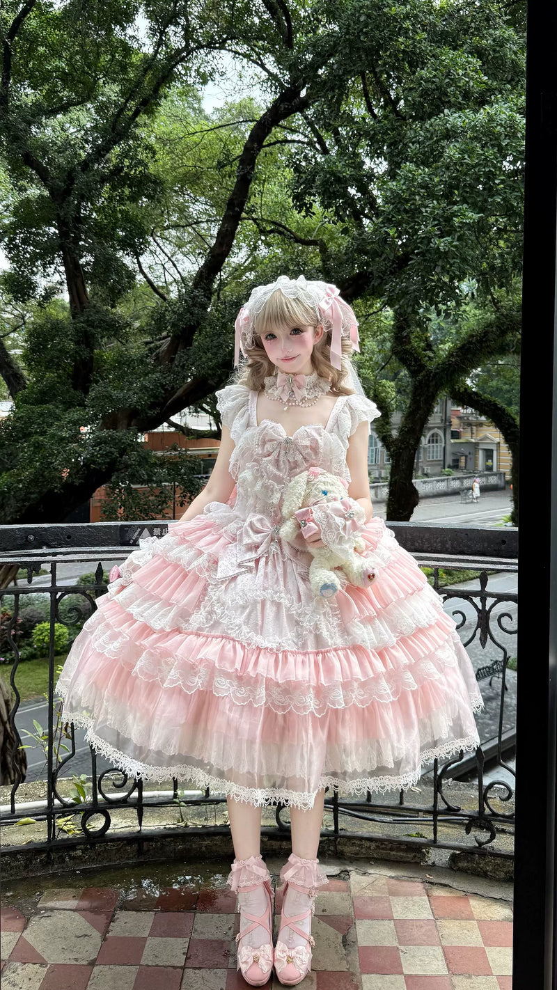 Miaolin Original - Rose Oath - Sweet Lolita JSK dress with rose