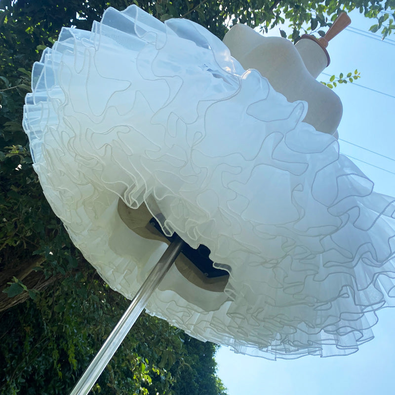 Flower Fieldhappy Event - A-Line Shape - Lolita petticoat with four layers and tiered ruffles - product detail 8