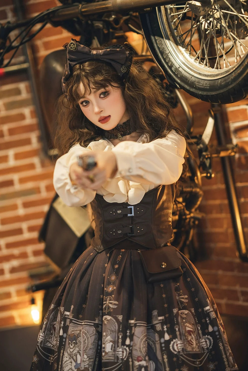 Miss Point - Demon Hunter's Diary - Gothic Lolita PU Leather Vest