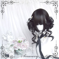 Sinwavy - Huazhiwan - Chinese-Style Bun Hairpiece Set - Natural Black - Short Hair + Bun Set