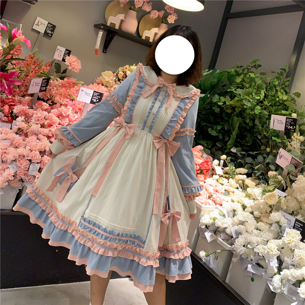 Niu Niu - Plus Size Lolita Dress Oversized OP - Long Sleeve OP Dress