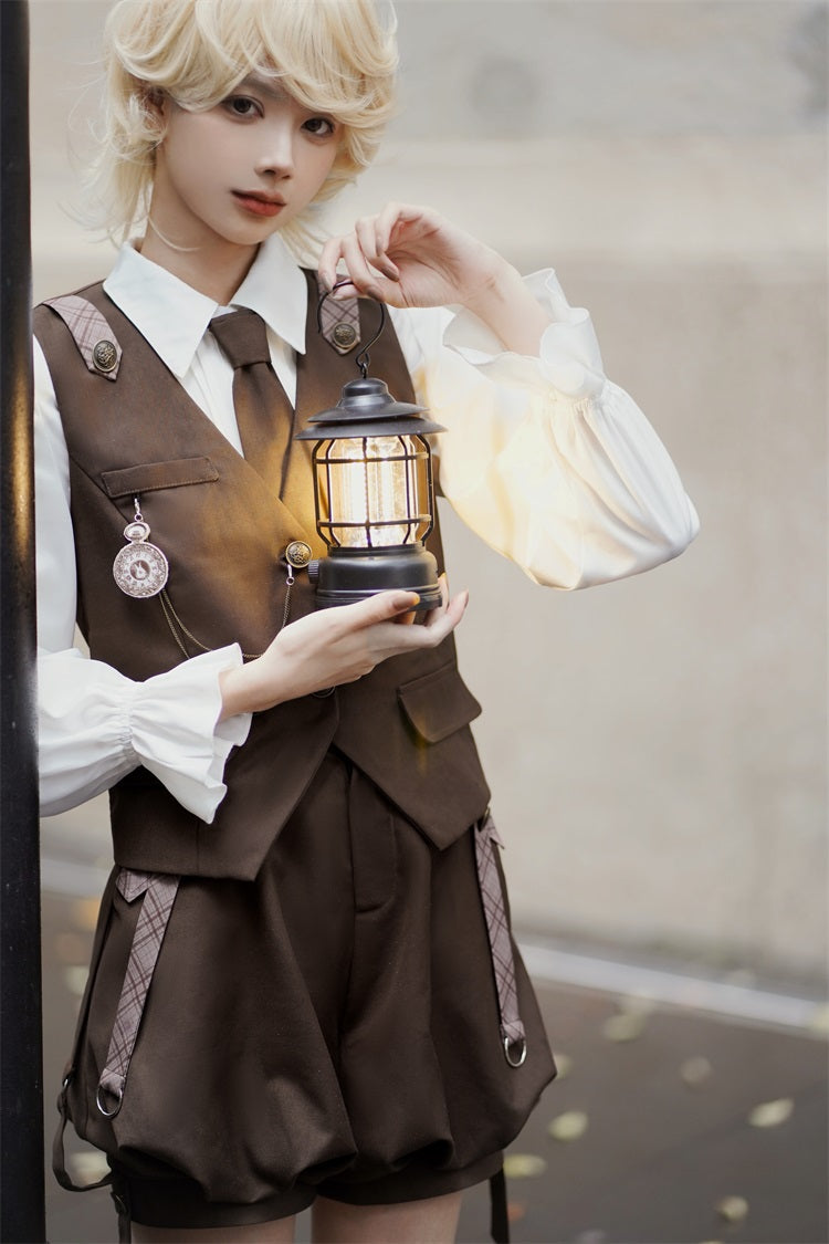 Letters from Unknown Star - Detective Rabbit Kiri - Ouji Lolita Outfits, Backpack Pants