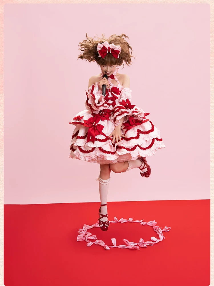 Alice Girl - Sweetheart Petal - Sweet Lolita Hime Sleeves, Layered Ruffles
