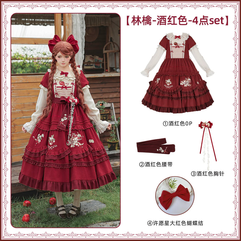 With PUJI - Whispers - Lolita OP Dress, Embroidery & Full Skirt detail view 8