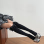 Black mid-calf socks / One size (fits sizes 35-39)