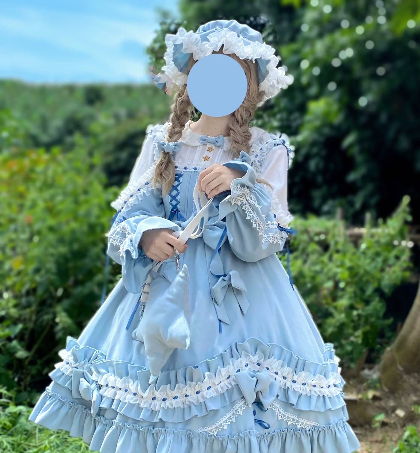 Aurora Kiss - Daily Winter - Long-Sleeved Peach Skin Lolita OP Dress - product detail 4