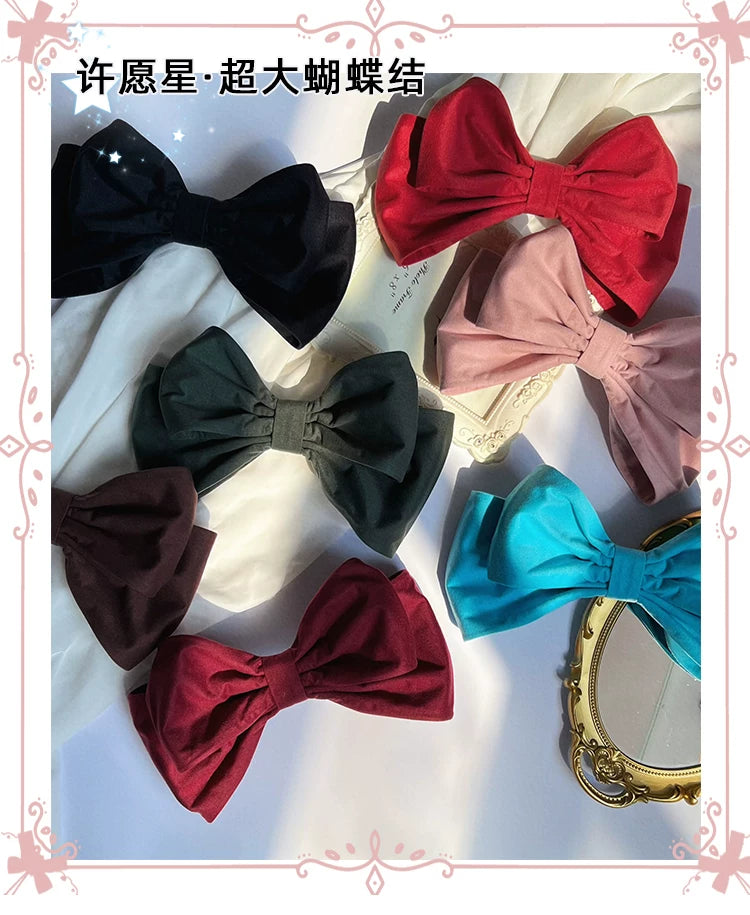 With PUJI - Wishing Star - Lolita Hair Accessory, Bow Detail detail view 6