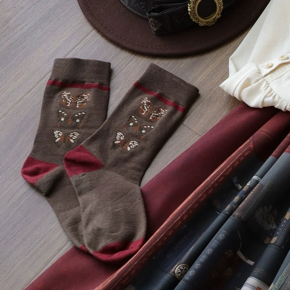 German Bookshelf - Classic Lolita Headdress, Socks, Necklace, Brooch Socks