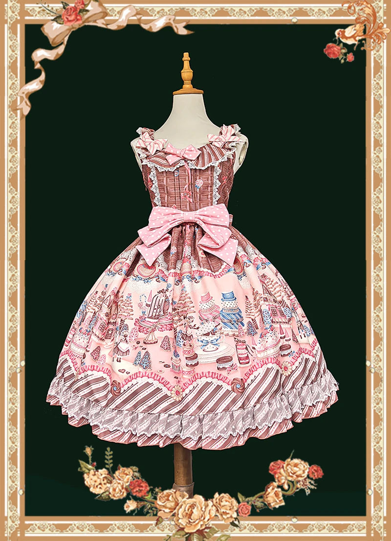 Infanta - Candy House - Ruffle-Trim Printed JSK & Accessories