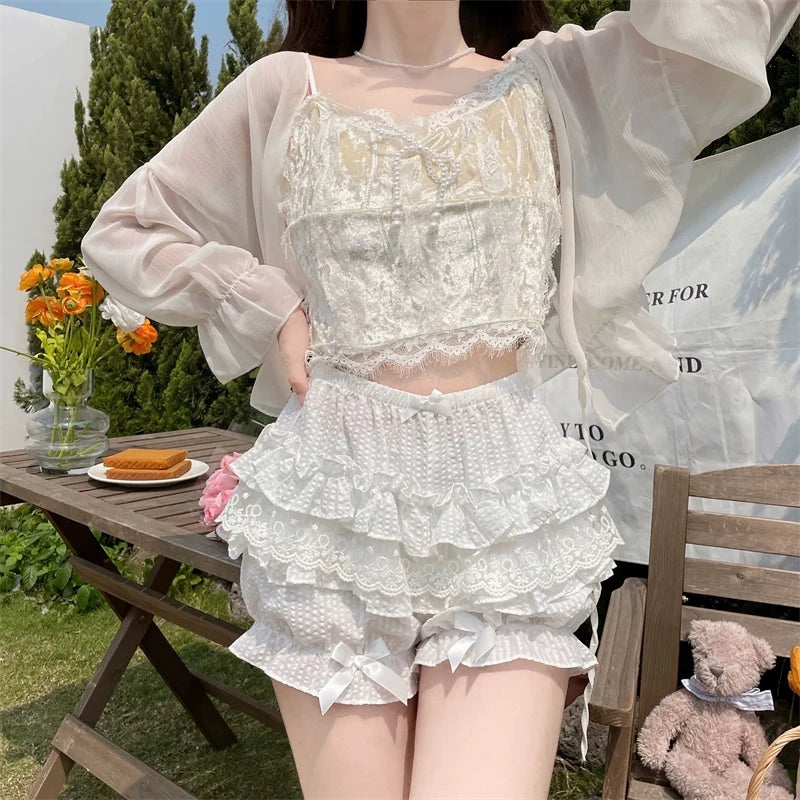 Sugar Girl - Daily Lolita Bloomers - Lace Leggings for Summer Wear Other Surprise