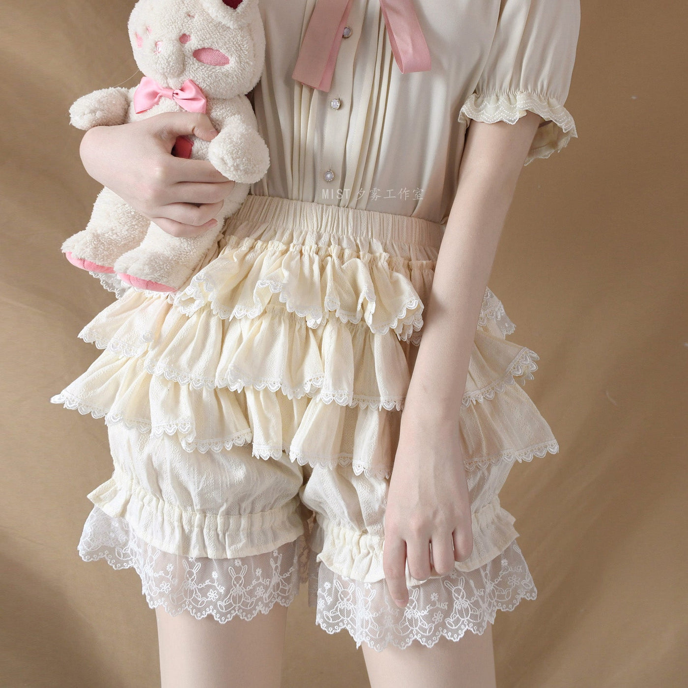 Lolita Innerwear Bloomers Multicolors Anti Exposure S Beige B Version