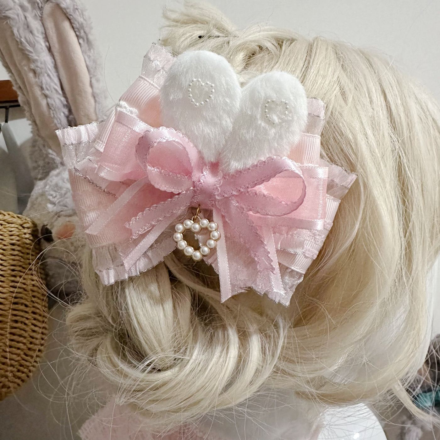 candycoco - Bunny-Ear Ribbon - Bunny-Ear Hair Accessories with Layered Bows